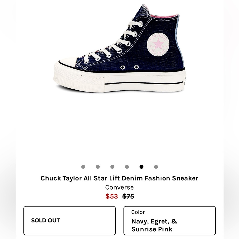 Jean blue, pink and white converse, rare item they are sold out!!